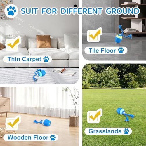 Interactive Dog Toys Ball, Automatic Motion Activated Dog Interactive Toy for Medium/Large Dogs, Moving Dogs Ball for Boredom(Blue) - Image 7