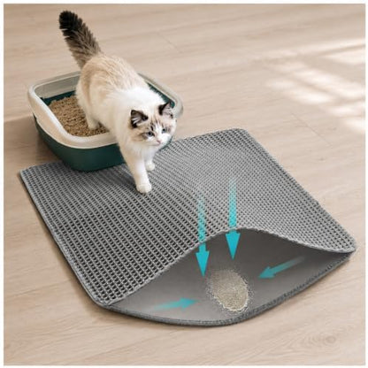 Cat Litter Mat for Litter Box Washable Urineproof (Gray, 23.6×30inch) by Unknown