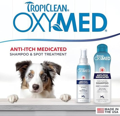 TropiClean OxyMed Medicated Shampoo & Spray for Pets Itchy Skin, 2 Pack - Image 2
