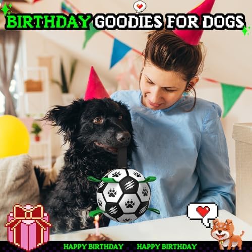 Diman Herding Ball for Dogs, 7 Inch Dog Balls with Straps, Dog Soccer Ball - Image 6