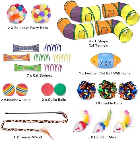 Retro Shaw Interactive Cat Toys for Indoor Cats Kitten,Relieve Bored,25PCS - Image 3
