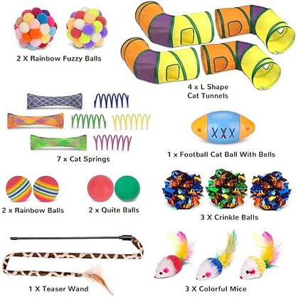Retro Shaw Interactive Cat Toys for Indoor Cats Kitten,Relieve Bored,25PCS - Image 3
