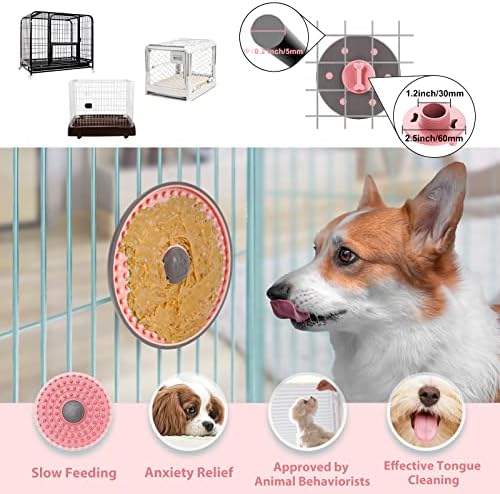 Dog Lick Mat, Pink, for Crate Training and Reducing Anxiety, Made of Natural Rubber, Promotes Healthy Feeding and Oral Hygiene - Image 3