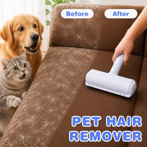 kissleaf Reusable Lint Roller, Portable, for Pet Hair on Car, Light Purple - Image 3