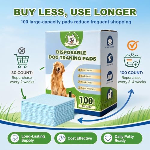 DEEP DEAR Puppy Pads for Dogs , Large 30x28 in ,100 Count - Image 2