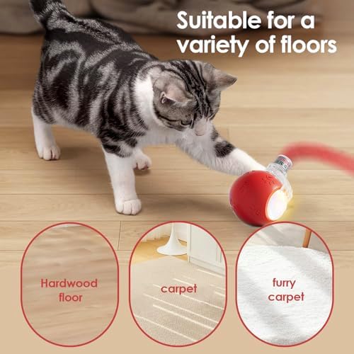 Interactive Cat Toys for Bored Indoor Cats - Motion Activated, RGB Lighting, 2 Speed Settings & 3 Modes - for Cats & Kittens! - Image 2