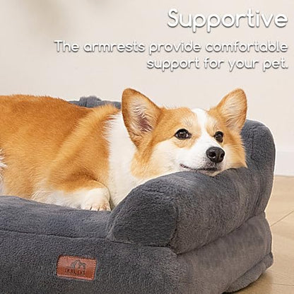 Hollypet Medium Dog Large Cat Bed Puppy Couch Beds for Pets up to 35 lbs - Image 4