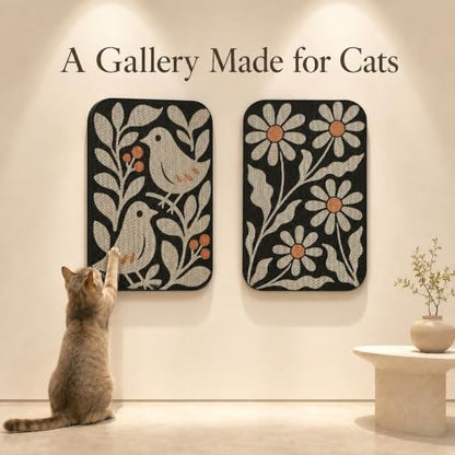 2 Pack Cat Wall Scratcher, Art Cat Scratching Board for Cats - Image 6