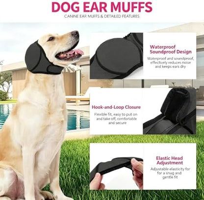 Dog Ear Muffs, Adjustable No Shake Ear Wrap for Dogs - Image 5