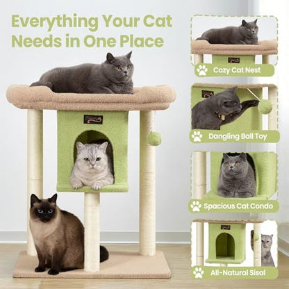 Cat Tree Tower Scratching Post for Indoor Large Adult Cats with Perch Bed - Image 4