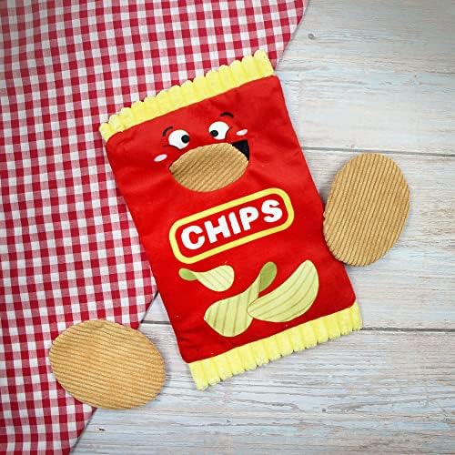Jumpaws 4 Pack Burrow Catnip Cat Toys Potato Chips Set, Accessories for Indoor Cat, Catnip Plush Toy Set, Burrow Cat Toy - Image 5