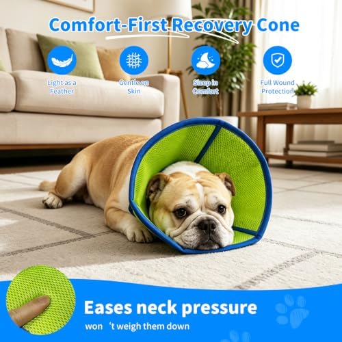 Soft Dog Cone Collar to Stop Licking, Recovery Collar After Surgery, M - Image 6