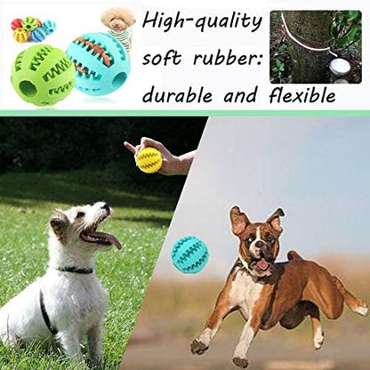 Sunglow 2 Pack Dog Toy Ball - Nontoxic Bite Resistant Teething Toys for Small/Medium/Large Dog and Puppy Cat, Dog Pet Food Treat Feeder Chew Tooth Cleaning Exercise Game IQ Training - Image 5