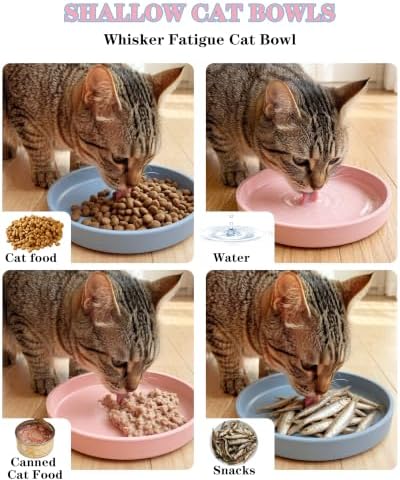 2Packs Silicone Cat Food Bowl - 5.9in Shallow Cats Bowls Relief Whisker Fatigue Cat Plates for Kitten Puppy and Small Pets Feeding Dishes - Image 4