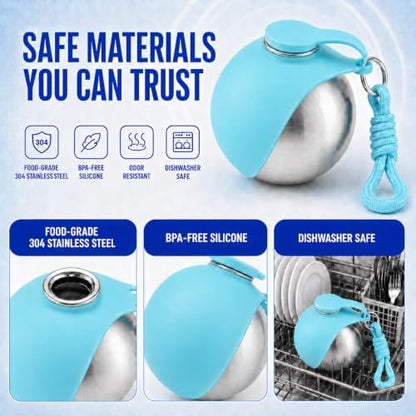 Portable Dog Water Bottle with Bowl, 10oz Leak-Proof Stainless Steel - Image 5