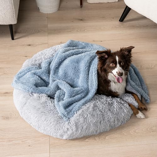 PetAmi Soft Plush Sherpa Dog Blanket for Pet Cat, Small 24x32, Dusty Blue - Image 2