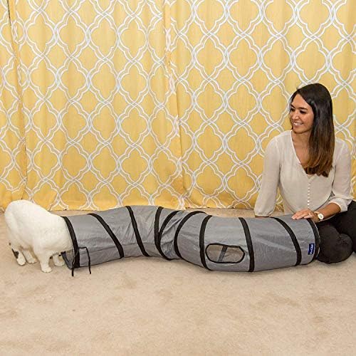 PetLike S Way Cat Tunnel Collapsible Pop-up Pet Tube Hideaway Play Toy with Ball (S-Way, Blue) - Image 6