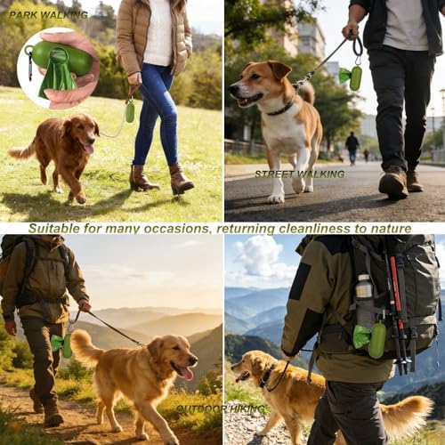 Dog Poop Bags with Dispenser, 150 Count Lavender Scented Poop Bags, Leak Proof and Extra Thick Pet Waste Bags, 13" x 9" Large Thickened leakage, degradable - Image 2