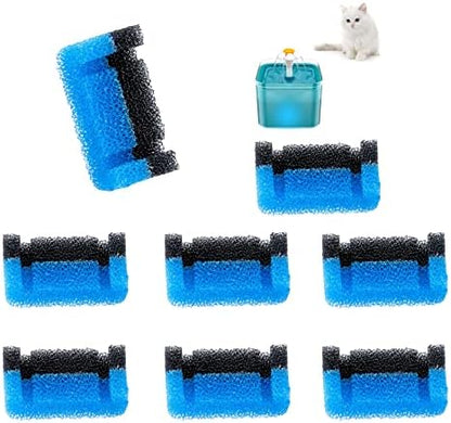 8 Pack Upgraded Foam Filter Sponge for Round Cubic Stainless Steel by Qzbhct