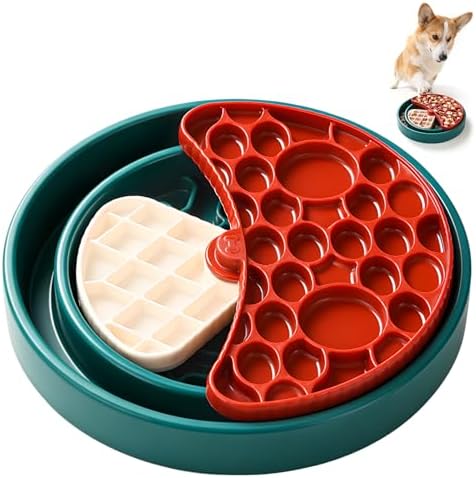 3-Level Slow Feeder Dog Bowl, Interactive Puzzel Toy & Lick Mat by LiteRushx