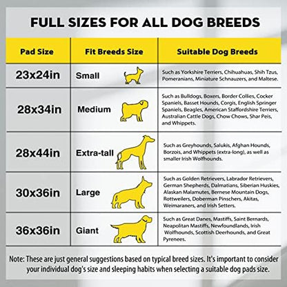 CROCI Charcoal Pee Pads for Dogs Odor Control Leak Proof XXL 28x44in 25Ct - Image 6
