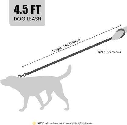 Didog PU Leather Dog Leash for Small Dogs 4.5ft, Soft Padded Handle Faux Leather Dog Leashes for Medium Dogs, Walking and Training Leashes for Large Dogs,Denim Blue