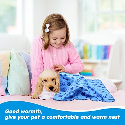 Chumia 28 Pcs Puppy Blanket Bulk Fleece Dog Blanket, 24x28 Inch, 28 Styles - Image 5