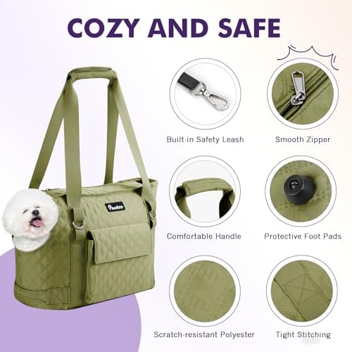 Pawaboo Dog Purse Carrier for Small Dogs with Pocket,Up to 11Lbs - Image 6
