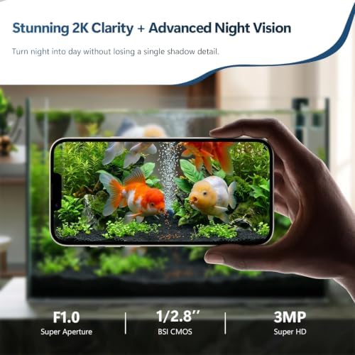 3MP 2K AI Aquarium & Terrarium & Fish Tank Camera with 24/7 Recording - Image 2