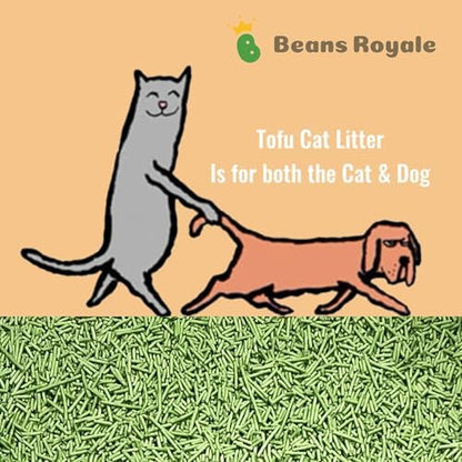 2pcs Pack (6L x 2) Tofu Cat Litter, Clumping Kitty Litter, Flushable,Pea Fiber,Dust Free, Odor Control, Low Tracking, Lightweight (Green Tea) - Image 6