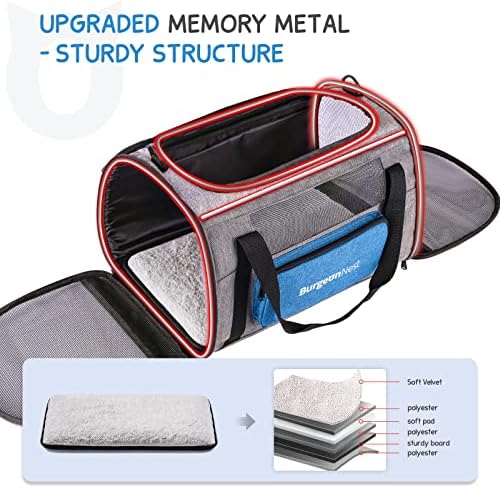 BurgeonNest Cat Carrier for Cats up to 20 Lbs, Soft-Sided Escape Proof - Image 4