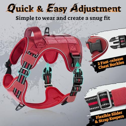 rabbitgoo Tactical Dog Harness for Small Dogs, No Pull Service Pet Vest - Image 4