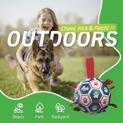 QDAN Large Dog Soccer Ball with Straps, 9 Inch Big Balls for >90 lbs Dogs - Image 5