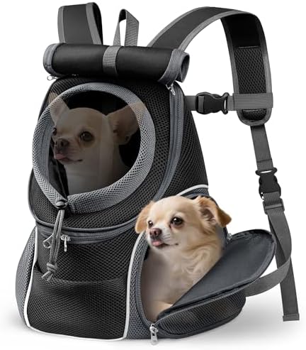 YUDODO Dog Front Carrier Backpack, Top & Side Windows Dog Backpack by YUDODO