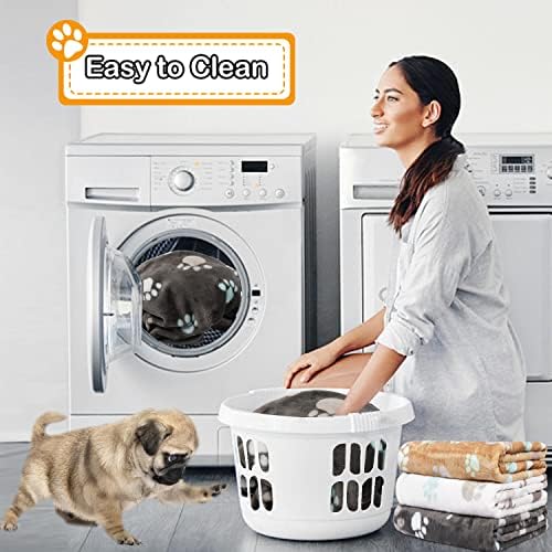 Rezutan Blanket for Large Dogs & Cats Soft Reversible Cute Paw 40"x31" - Image 6