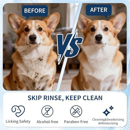 Pet Glove Wipes for Dogs, Hypoallergenic, Cleaning, Deodorizing, Moisturizing, Easy to Clean Wrinkles, Paws, Eyes, Ears, Face, Buttocks, and Body, for Daily Care and Travel (10pcs) - Image 4