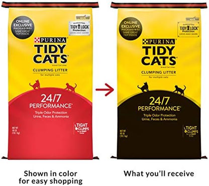 Purina Tidy Cats Clumping Cat Litter, 24/7 Performance Multi Cat Litter - 40 lb. Bag - Image 2