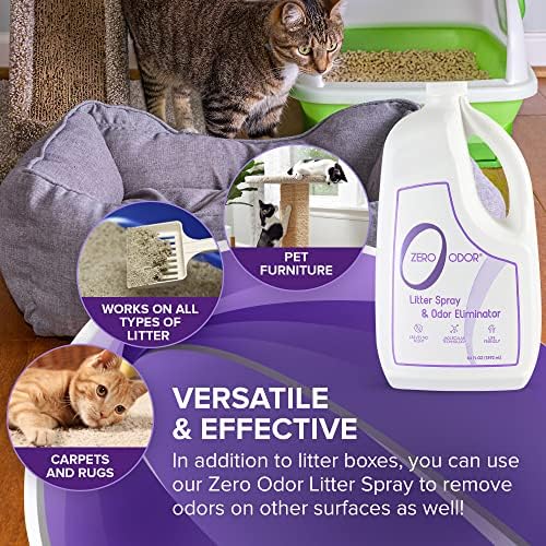 Zero Odor Litter Box Odor Eliminator Refill, Cat Litter Deodorizer, 64 oz - Image 3