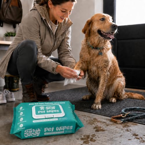 400-Count Pet Wipes, Hypoallergenic Aloe Cleansing Wipes for Dogs & Cats, Thick & Durable, Deodorizing Multi-Purpose Grooming Wipes - Image 5