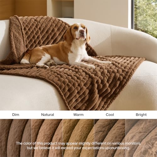 Bedsure ComfyFleece™ Waterproof Blanket for Bed, Twin（60"x80"） Camel Brown - Image 5