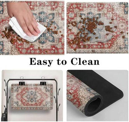 Dog Food Mat for Floors, Absorbent Pet Cat Food Bowl Mat, 16x24 in - Image 4