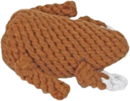 Midlee Thanksgiving Meal Rope Dog Toy Set - Turkey Leg & Wishbone