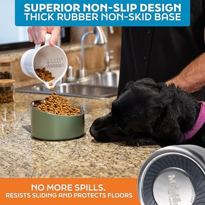 Master Pet Supply Stainless Steel Slanted Dog Cat Food Bowl 24 oz Stainless - Image 5