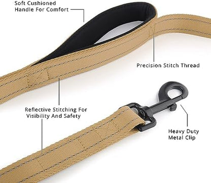 Plutus Pet Double Handle Dog Leash, 5 FT Long, for Medium Large Dogs - Image 2