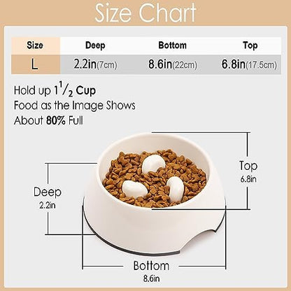 Super Design Slow Feeder Dog Bowl, 1.5 Cup, Non-Slip, Heat-Resistant, Suitable for Medium to Large Dogs - Image 6