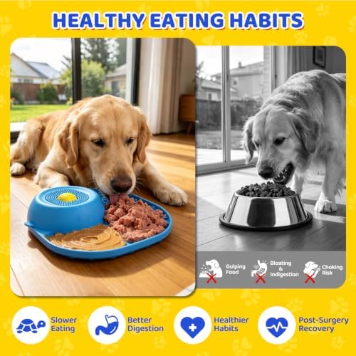 Slow Feeder Dog Bowls, Lick Mat & Interactive Rolling Ball, Dishwasher Safe - Image 2