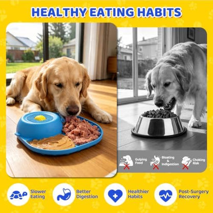 Slow Feeder Dog Bowls, Lick Mat & Interactive Rolling Ball, Dishwasher Safe - Image 2