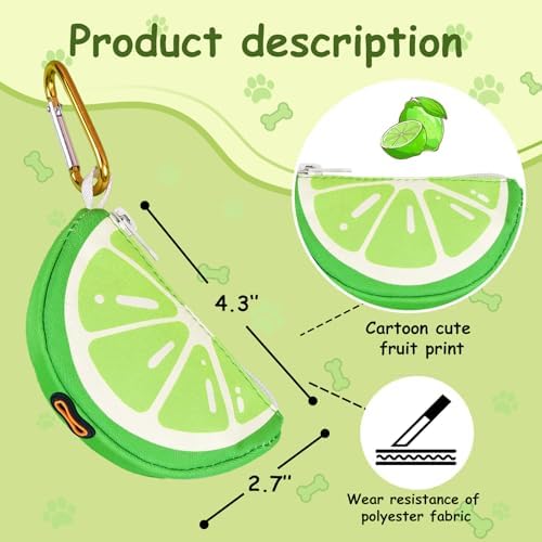 Dog Poop Bag Holder for Leash Lime Shape Pet Outdoor Accessory - Image 2
