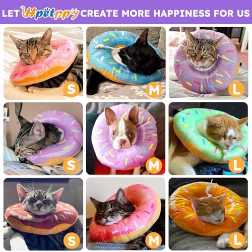 Cat Cone Collar Soft, Cat Recovery Collar for Wound Healing Cute Donut Adjustable Kitten Cones to Stop Licking Comfortable Lightweight Neck Elizabethan Collars for Kittens After Surgery - Image 5