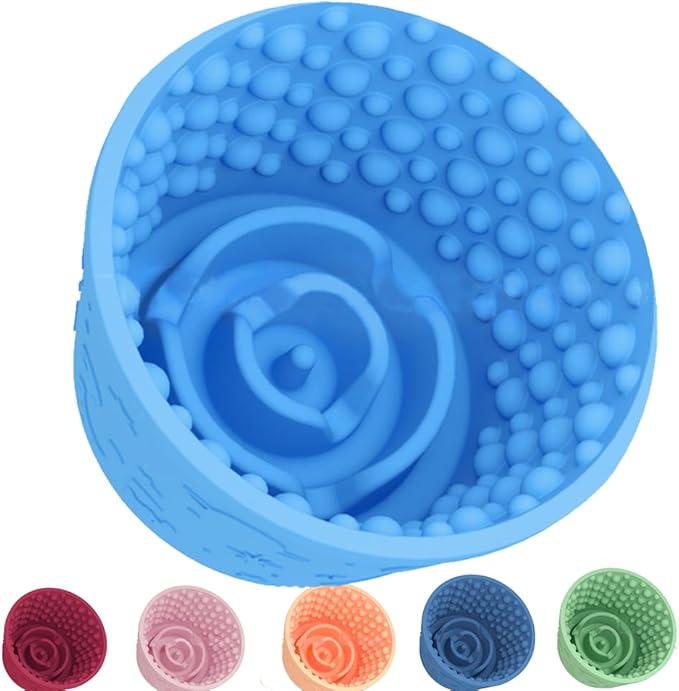 Dog Lick Bowl,Anxiety Relief Non-Slip Silicone Treat Bowl,Durable Anti-Choking Long-Lasting Enrichment Slow Feeder Licking Mat for Small Medium Large Breed,Freezable BPA Free Silicone Dishwasher Safe